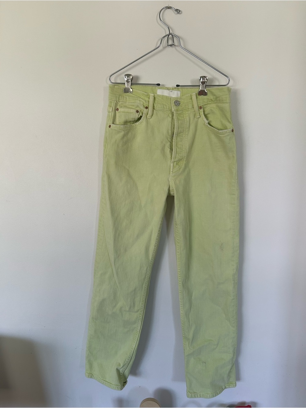 Mother Superior Tomcat Jeans Neon Green Size 27